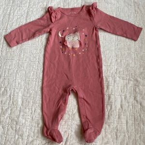 Pink owl footies